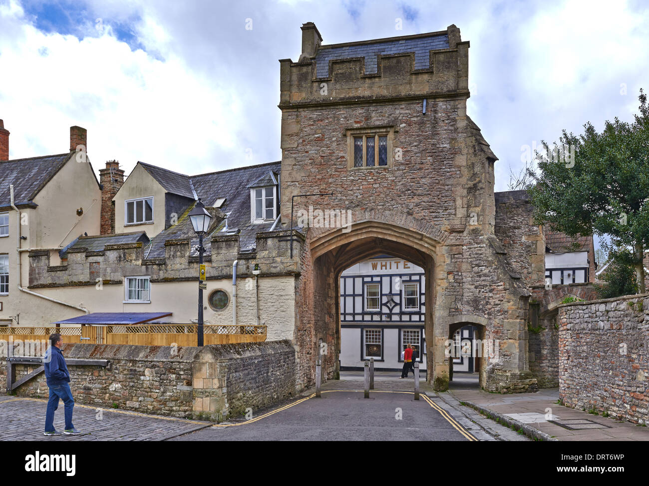 La cathédrale de Wells est une église d'Angleterre dans la cathédrale de Wells, Somerset, Angleterre Banque D'Images