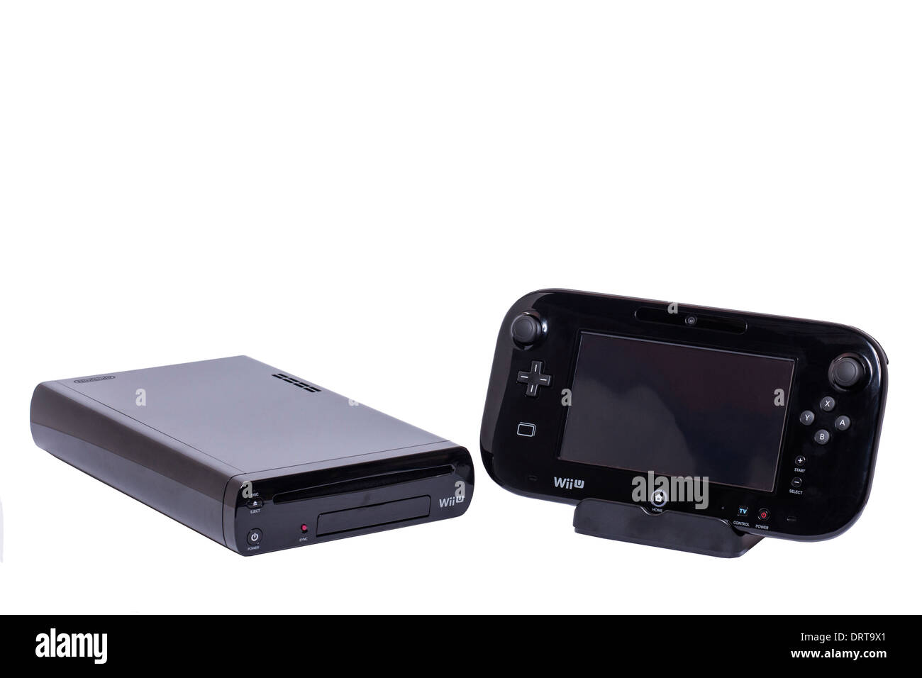 Une Nintendo Wii U console et contrôleur combiné sur un fond blanc Banque D'Images
