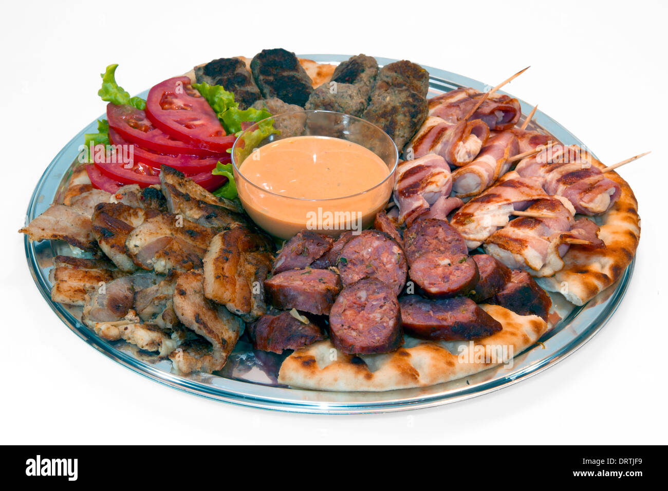 Mix Grill plateau de viande variété Photo Stock - Alamy