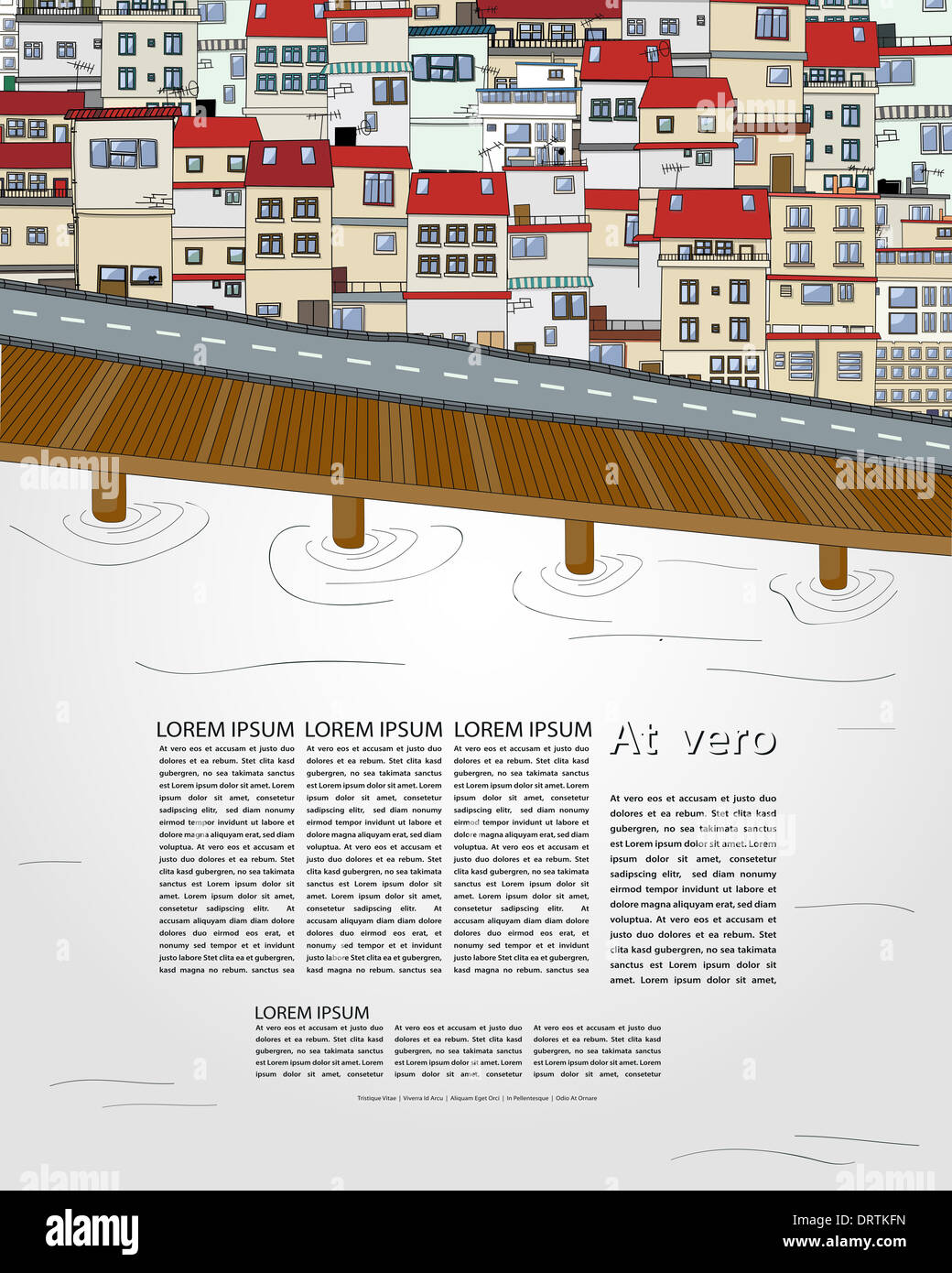 Vieille ville modèle pour la conception de sites web Banque D'Images