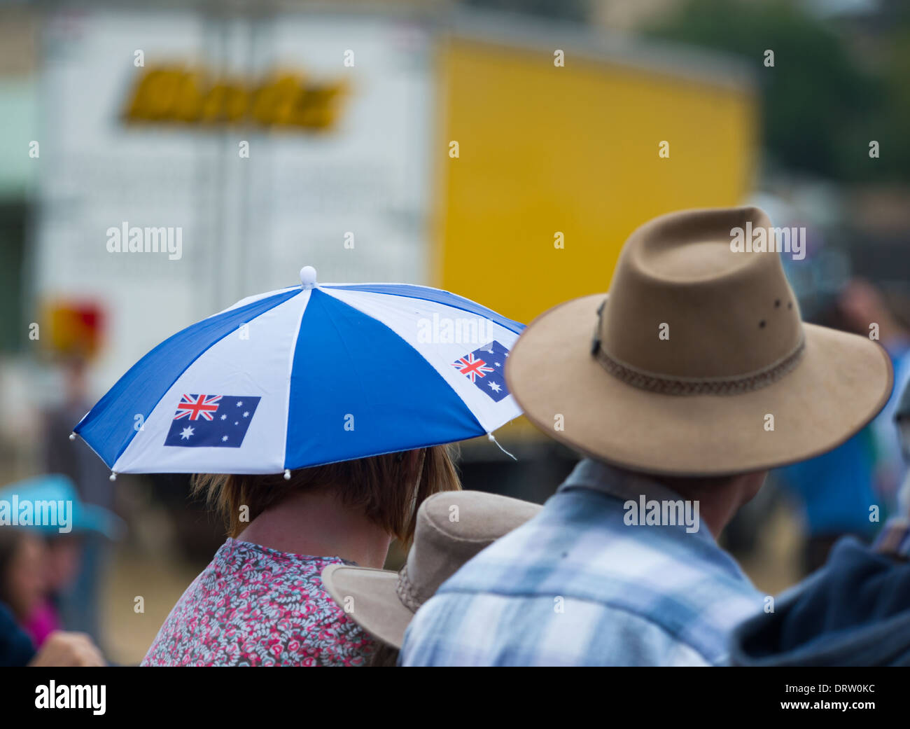 Chapeau parapluie avec drapeau australien - Australie Photo Stock - Alamy