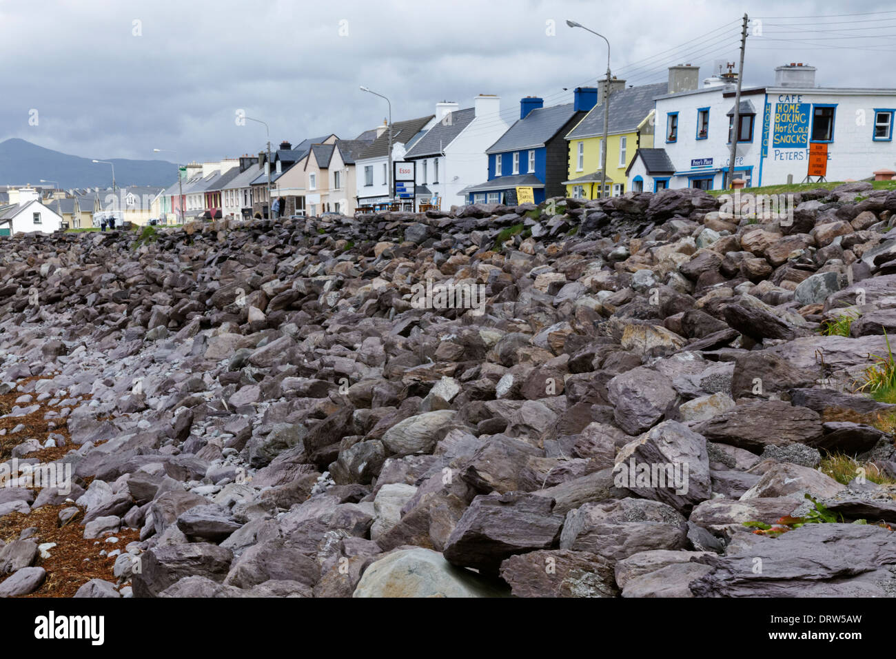 La ville côtière de Waterville sur l'anneau de Kerry, comté de Kerry, Irlande Banque D'Images