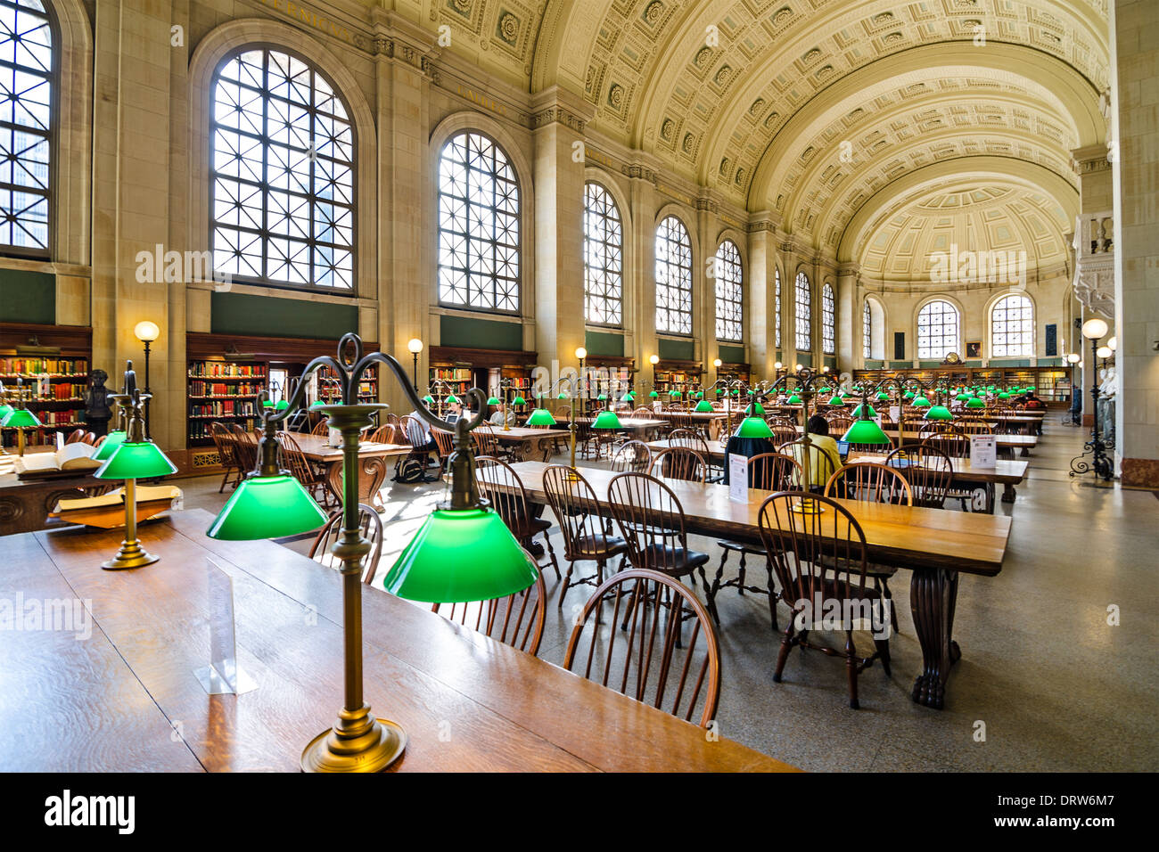 Bibliothèque publique de Boston à Boston, Massachusetts. Banque D'Images