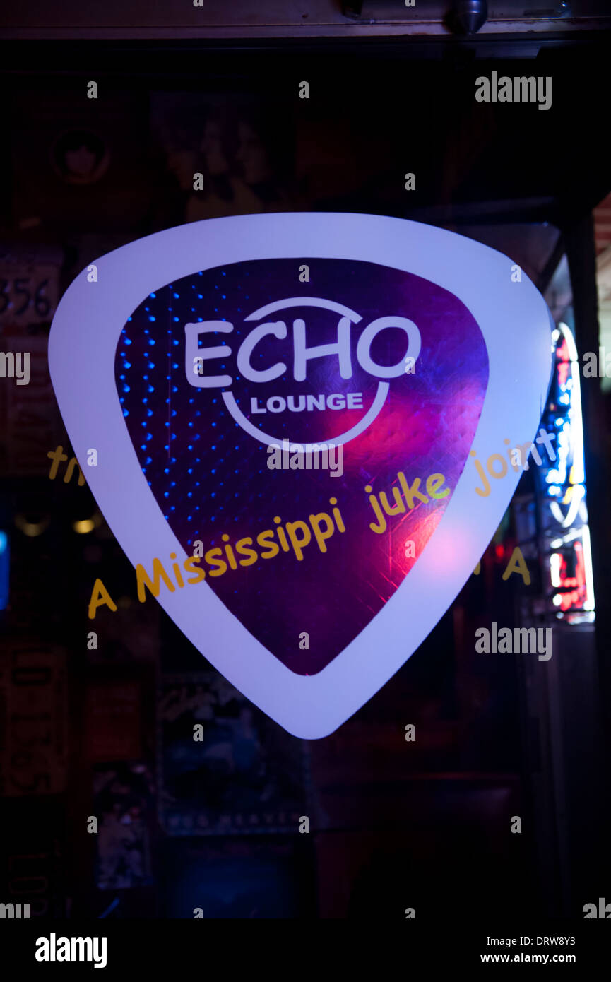 USA Mississippi MS Miss Echo Meridian Lounge bar Juke Joint blues rock musique live Banque D'Images