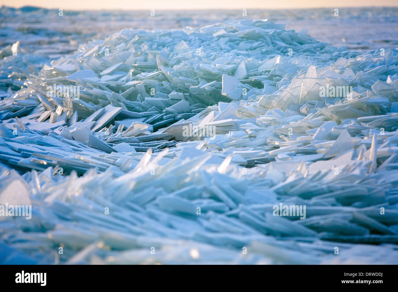 Paysage d'hiver de la mer Baltique Banque D'Images
