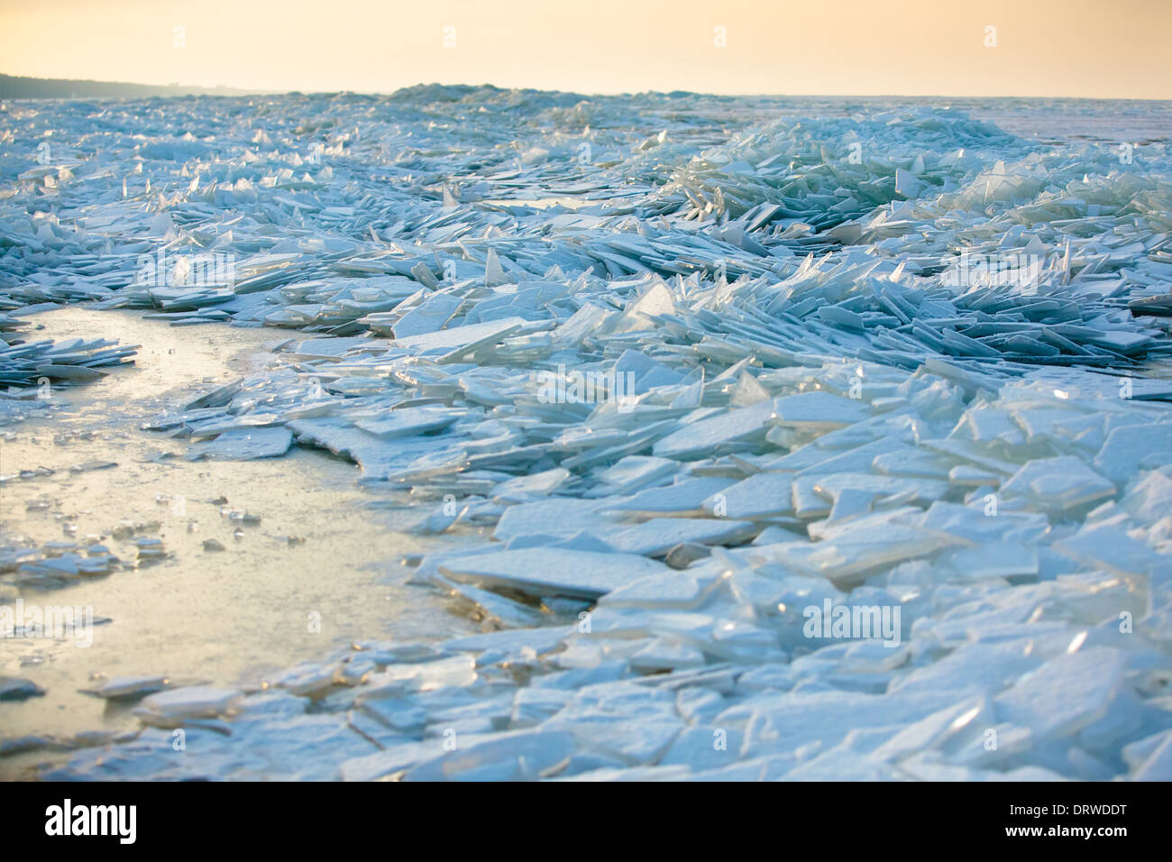 Paysage d'hiver de la mer Baltique Banque D'Images