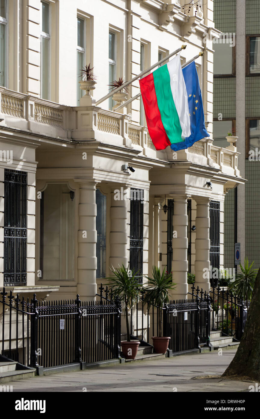 Ambassade de Bulgarie à Londres, 186-188 Queen's Gate, London England Royaume-Uni UK Banque D'Images