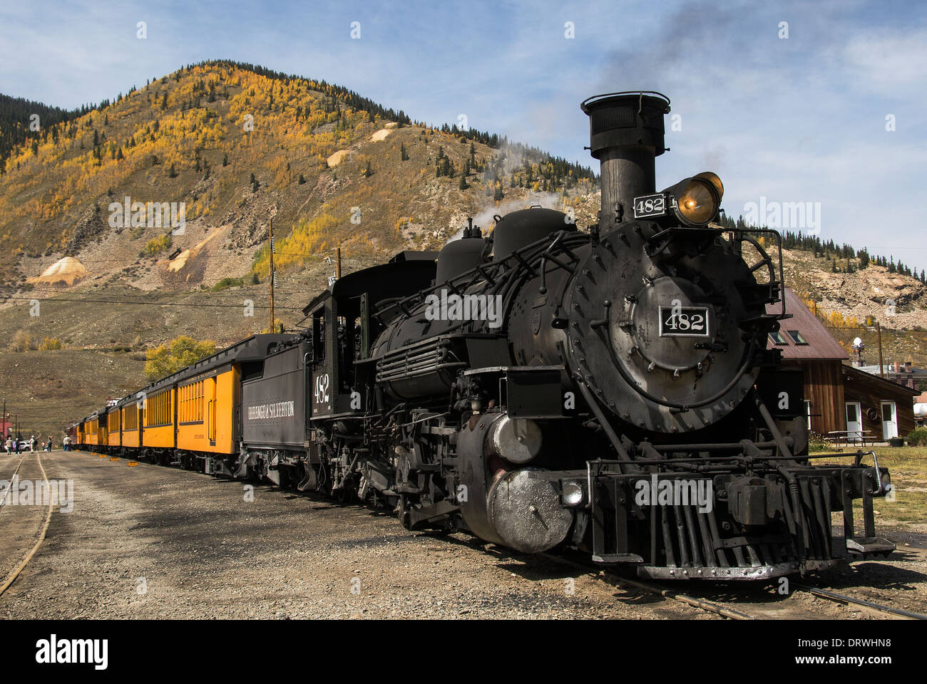 Machine à vapeur à Silverton Train Durango-Silverton Colorado USA Banque D'Images