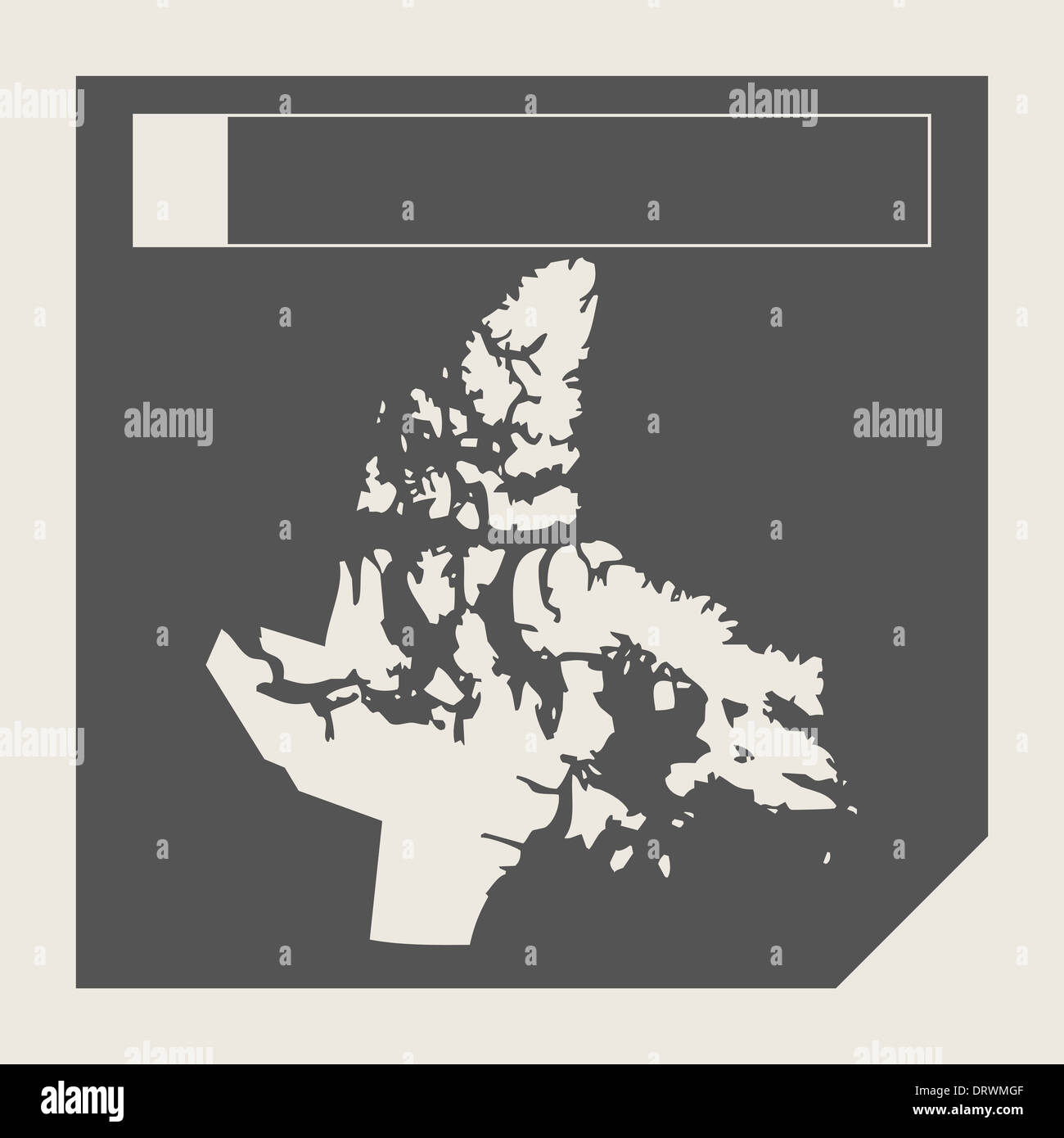 L'état du Nunavut au Canada répondre télévision web design site isolé avec bouton chemin de détourage. Banque D'Images