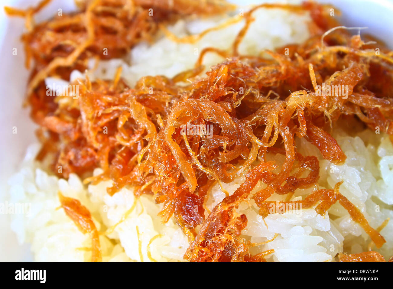 Le riz collant avec côtelette de porc sucré . L'alimentation locale thaïlandaise.Le nord de la nourriture thaïe Banque D'Images