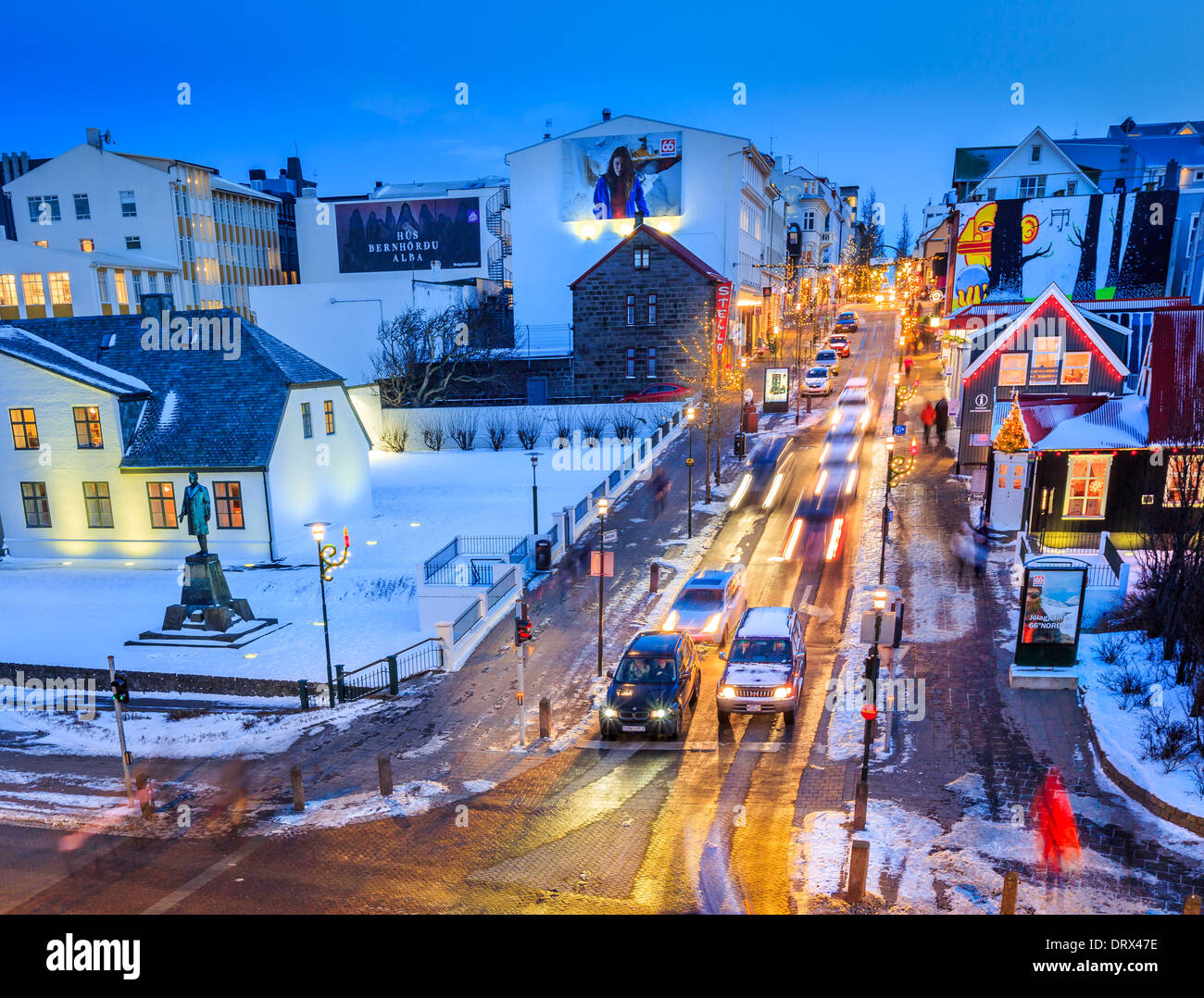 Le temps de Noël, Reykjavik, Islande Banque D'Images