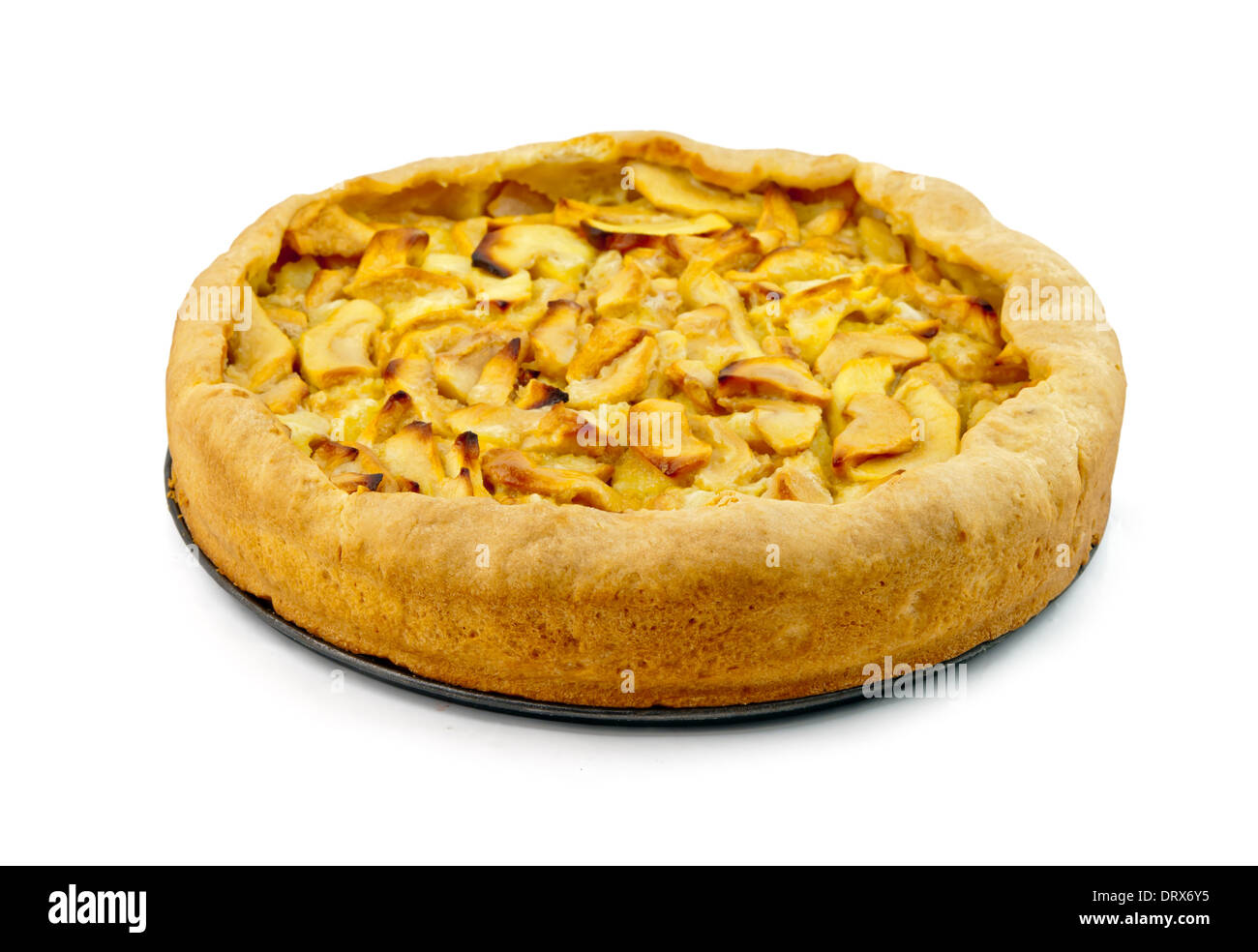 Apple pie isolé sur fond blanc Banque D'Images