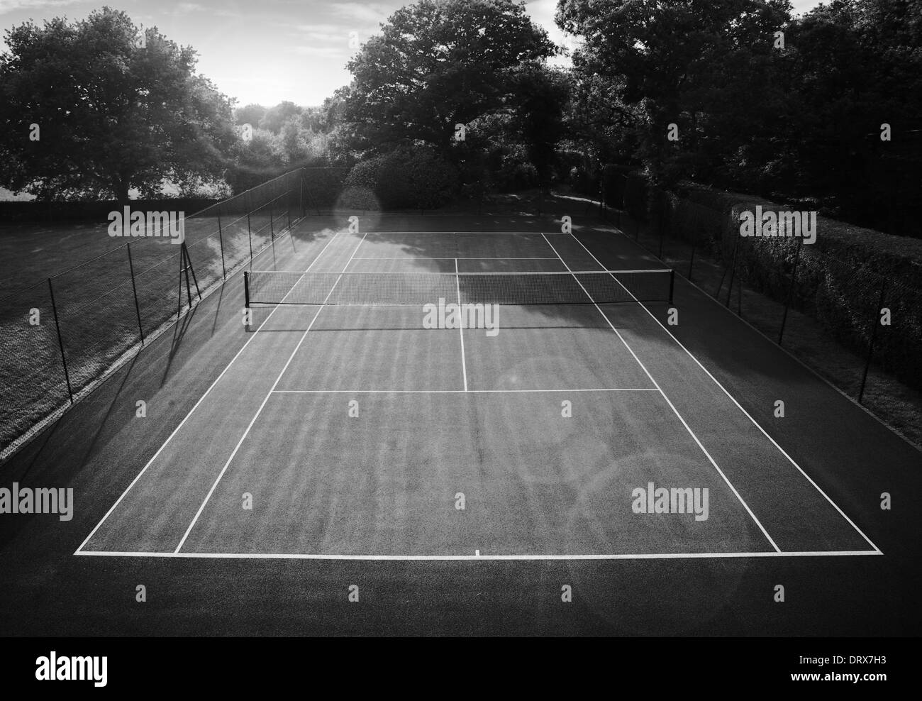 Image de fond de court de tennis prises à partir d'un angle élevé Banque D'Images