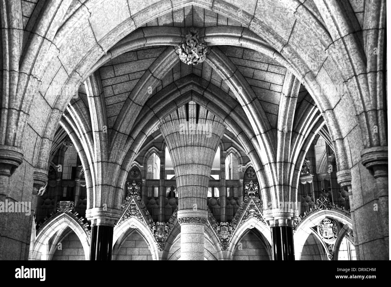 Le plafond dans les édifices du Parlement à Ottawa, Canada. Banque D'Images