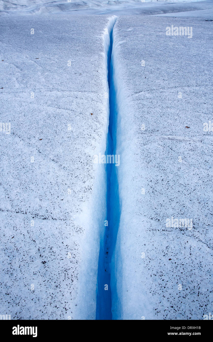 Dans les crevasses du glacier de Mendenhall, Juneau, Alaska Banque D'Images