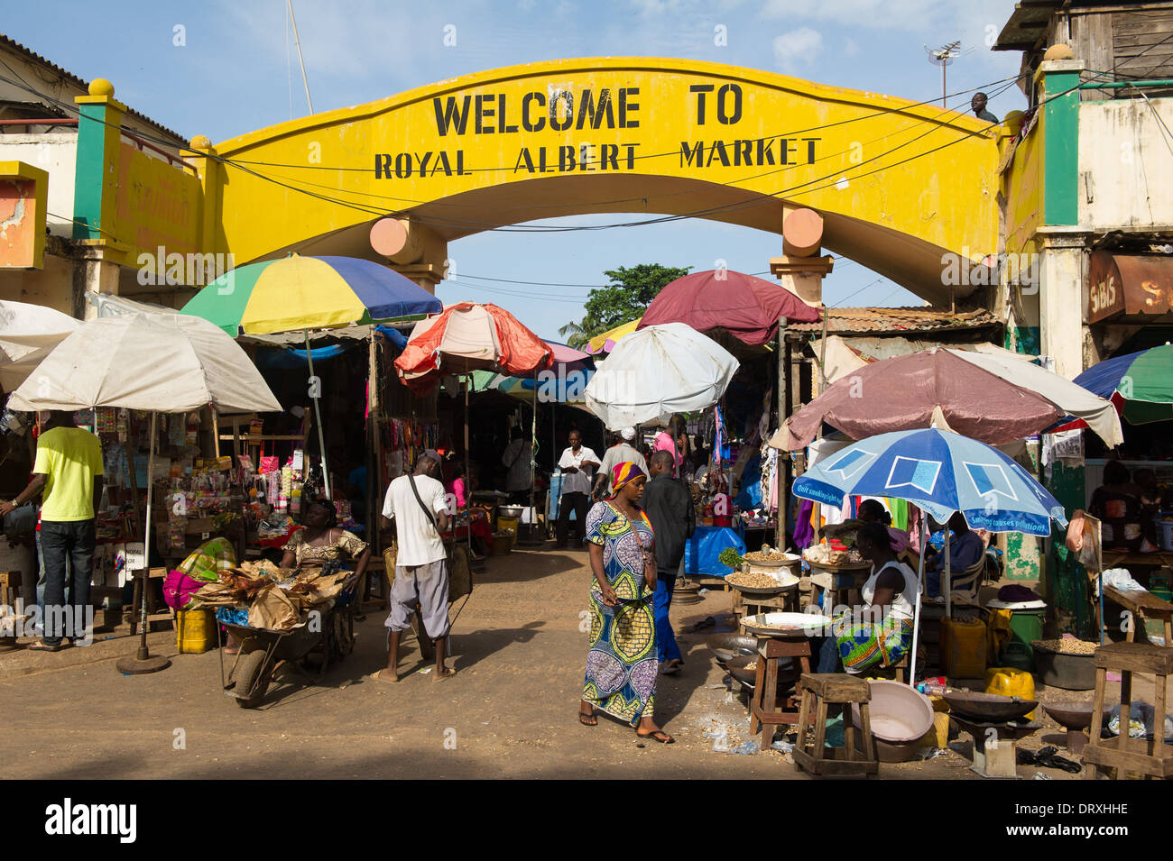 Royal Albert Marché, Banjul, Gambie Banque D'Images