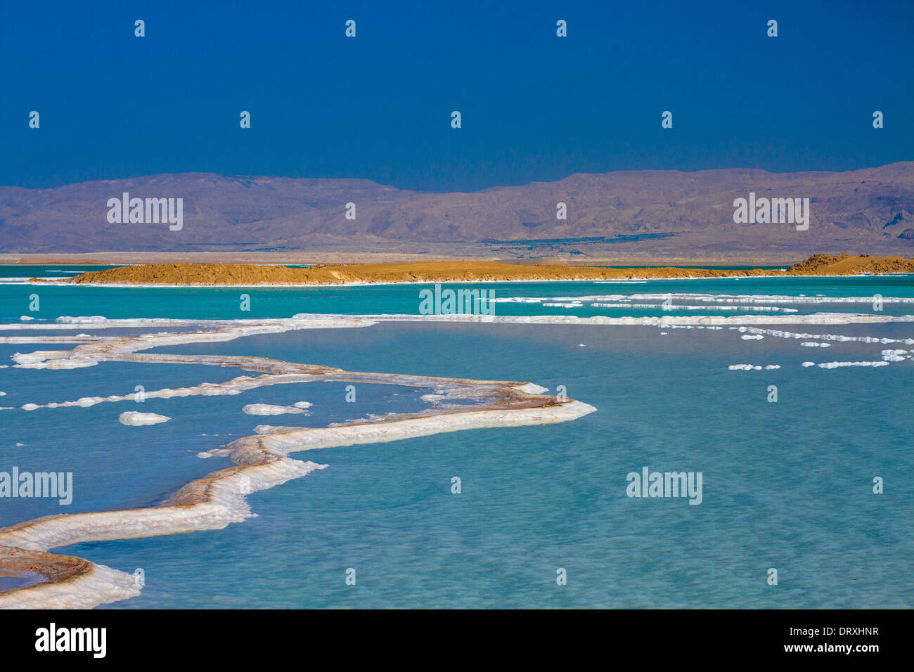 Magnifique photo côte de la Mer Morte , Israël . Banque D'Images