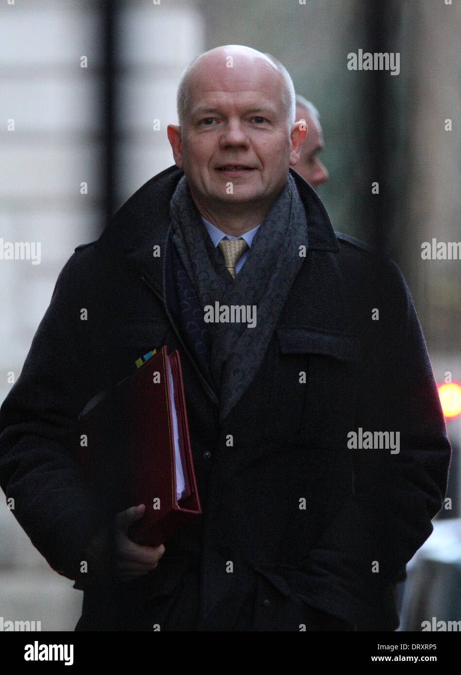 London, UK, 4 février 2014. Le ministre des Affaires étrangères William Hague , vu à Downing Street, Westminster. © Simon Matthews/Alamy Liv Banque D'Images