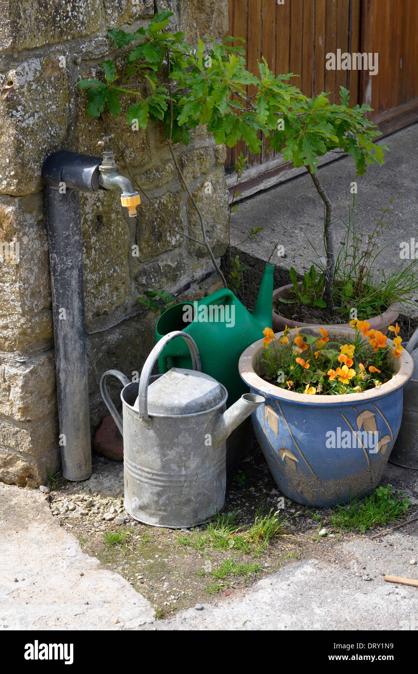 Appuyez sur le jardin extérieur Banque D'Images