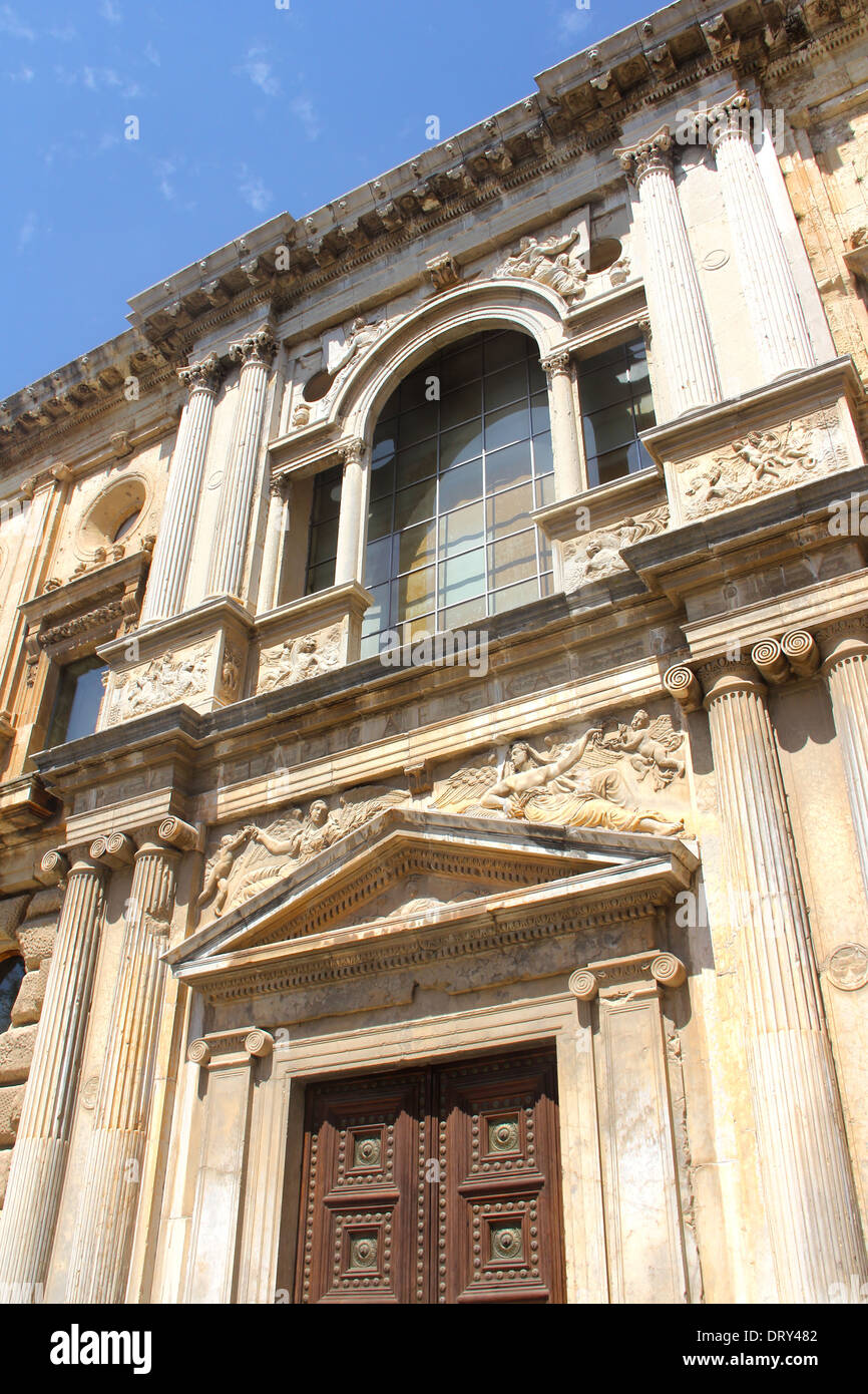 Vue sur le palais de Carlos V en Grenade Banque D'Images