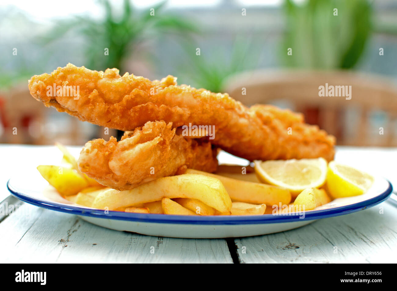 Anglais traditionnel fish and chips Banque D'Images