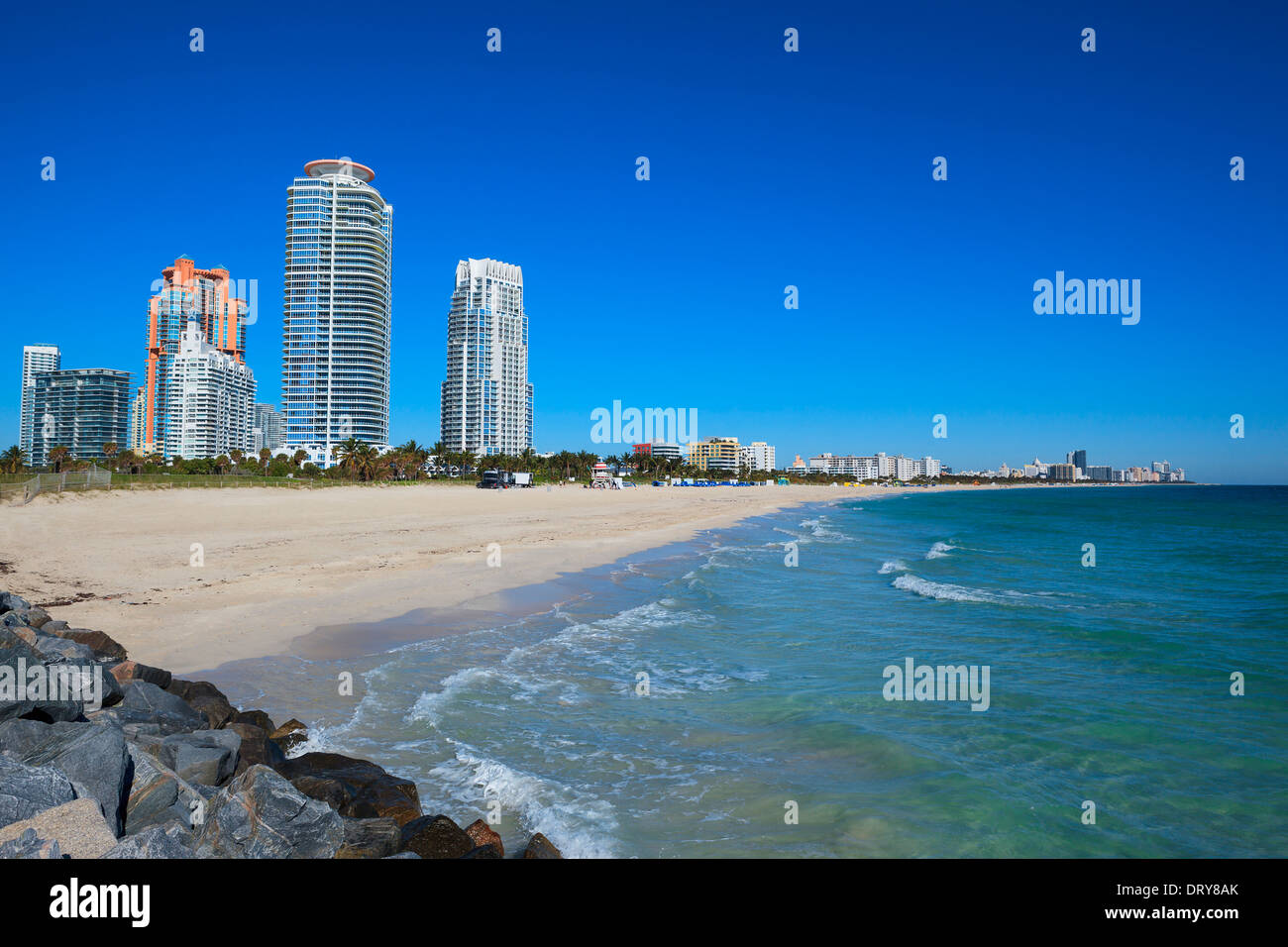 Miami Beach en Floride, États-Unis Banque D'Images