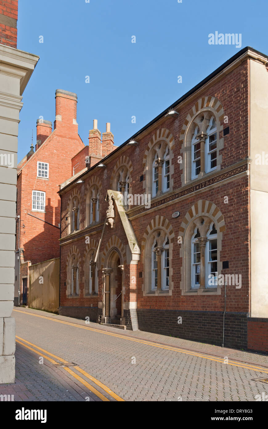 La façade de Beckett et Sargeant École, Northampton ; un bâtiment victorien à partir de 1862 par l'architecte local E F Law Banque D'Images