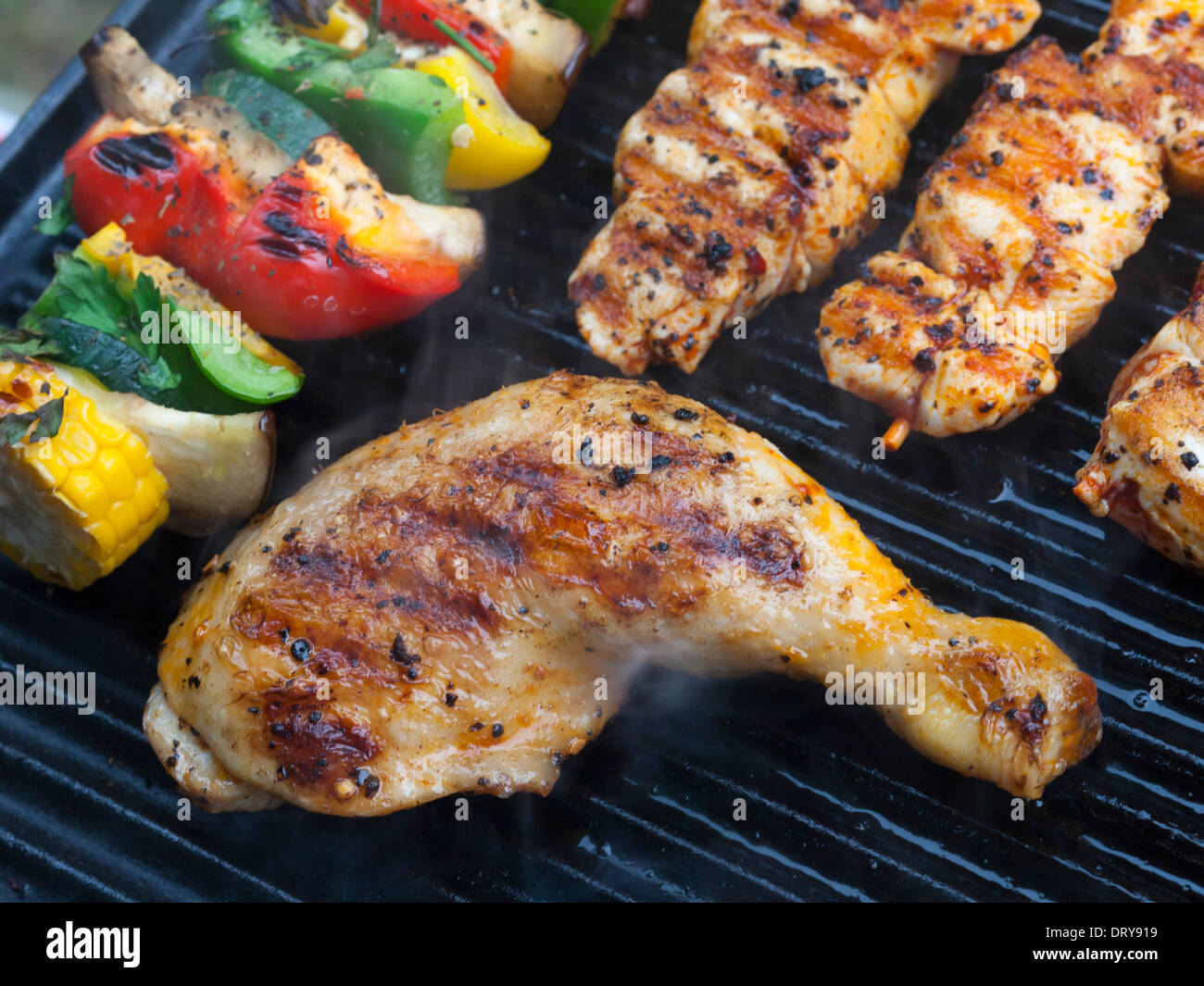 Des aliments délicieux barbecue Banque D'Images