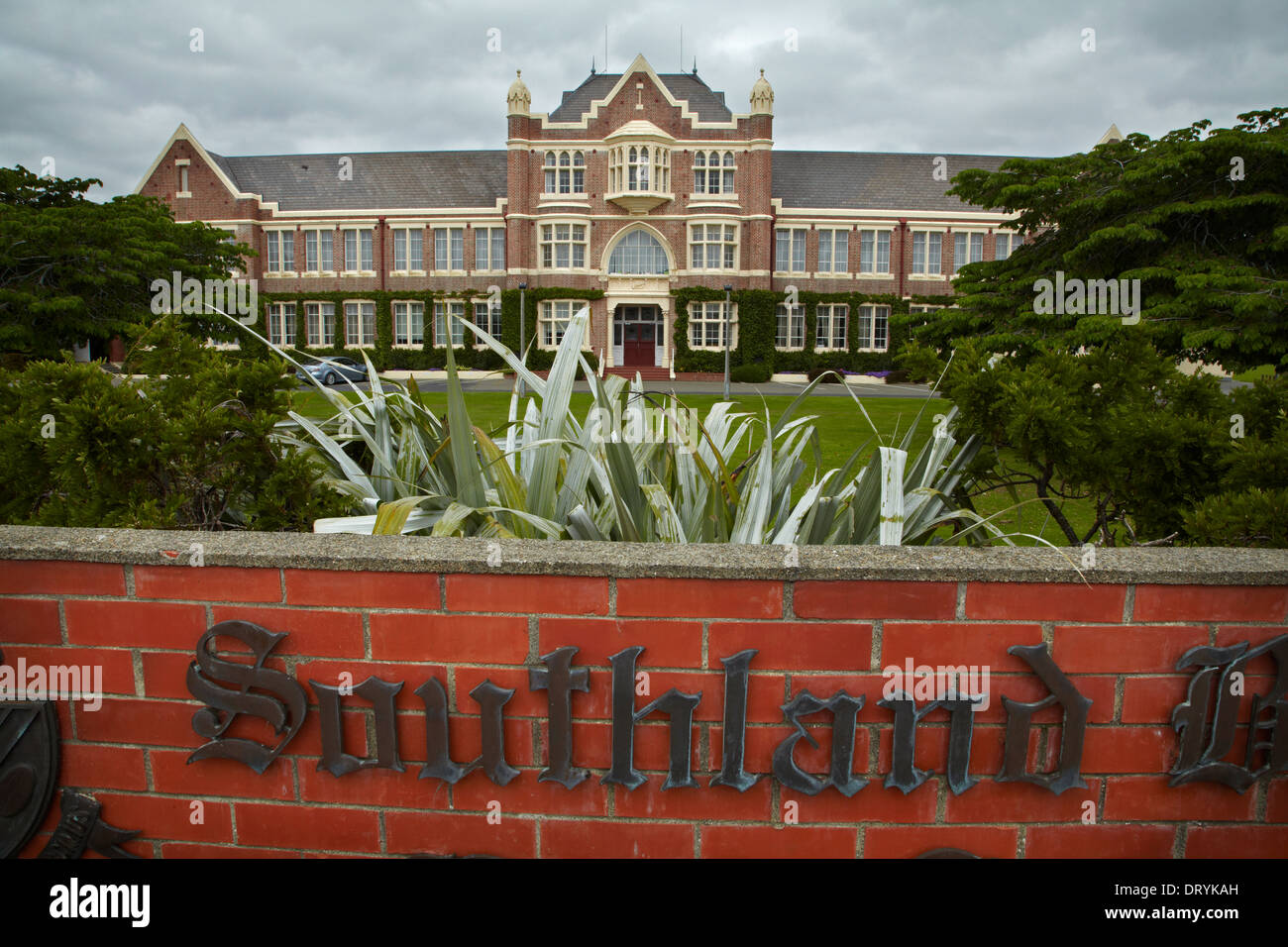 Southland Boys High School, Invercargill, Southland, île du Sud, Nouvelle-Zélande Banque D'Images