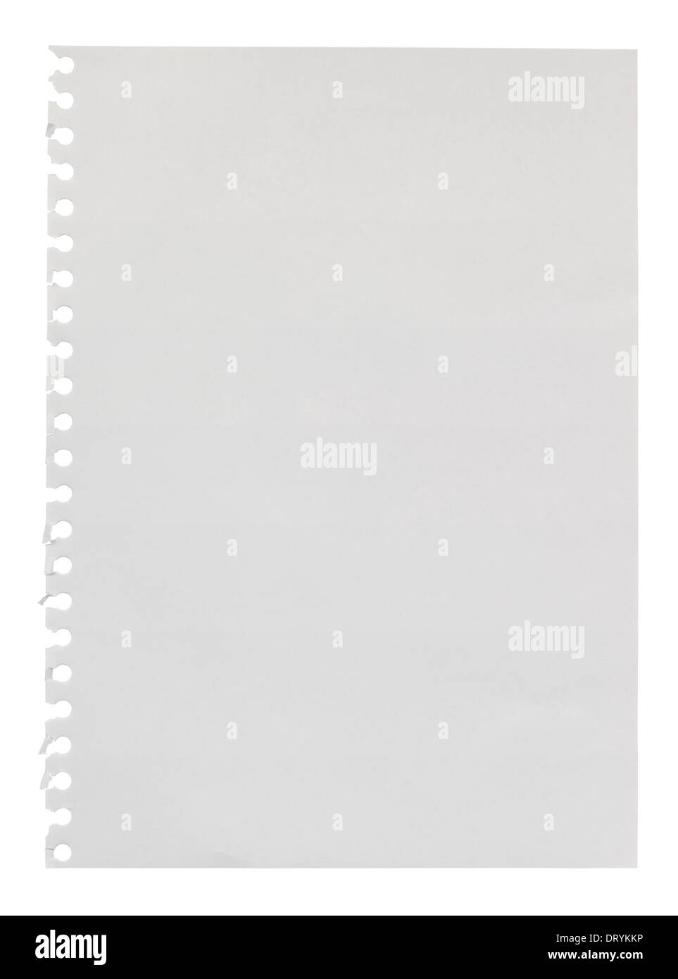 Page blanche arrachée à un anneau relie album pour l'utiliser comme un élément de conception avec l'espace vide de votre propre message personnalisé Banque D'Images Page blanche arrachée à un anneau relie album pour l'utiliser comme un élément de conception avec l'espace vide de votre propre message personnalisé Banque D'Images