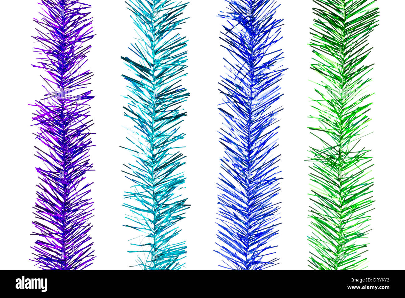 4 arc-en-ciel : la bande de couleur glitter purple, aqua, bleu et vert Banque D'Images
