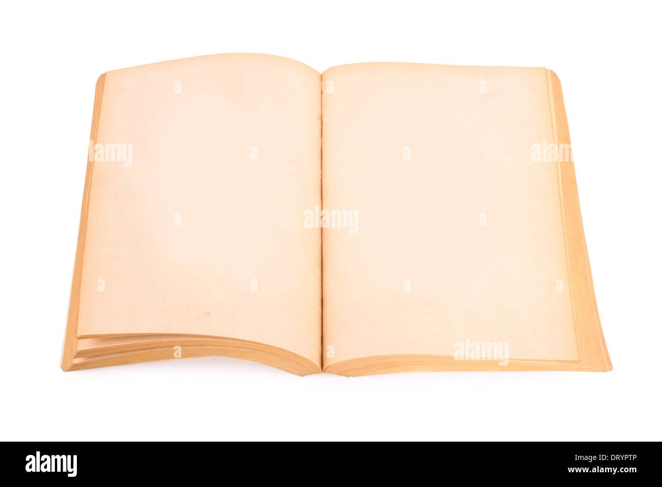 Vieux livre avec page blanche Banque D'Images