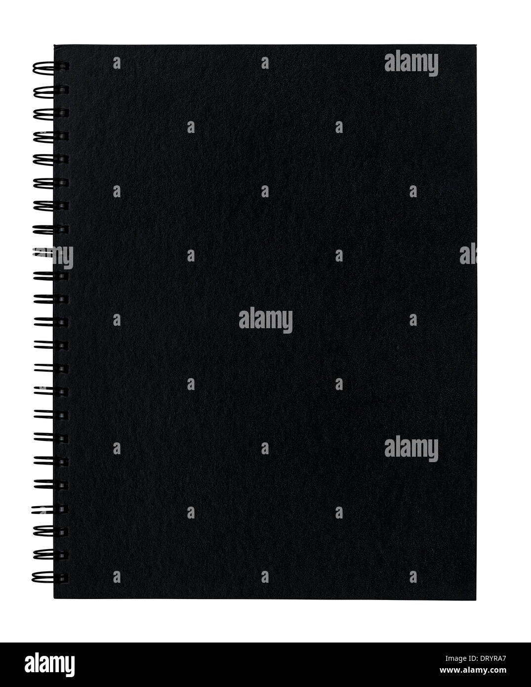 Spirale Blanc scrap book couvercle avant avec copie vide de l'espace pour l'insertion de votre message ou d'éléments de conception. Banque D'Images