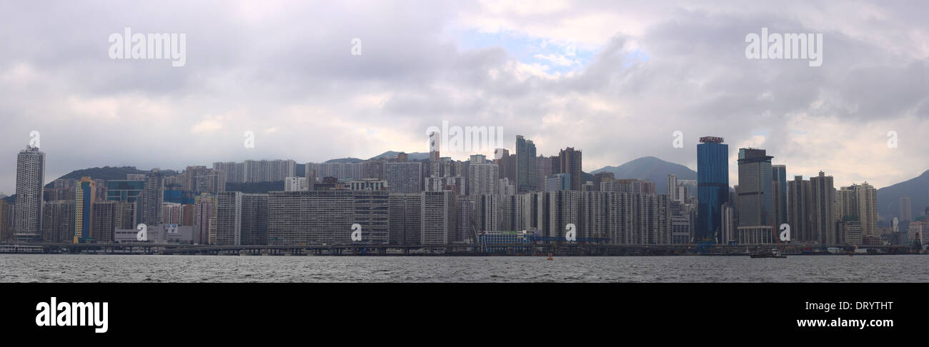 Skyline de North Point, Hong Kong (2014) Banque D'Images