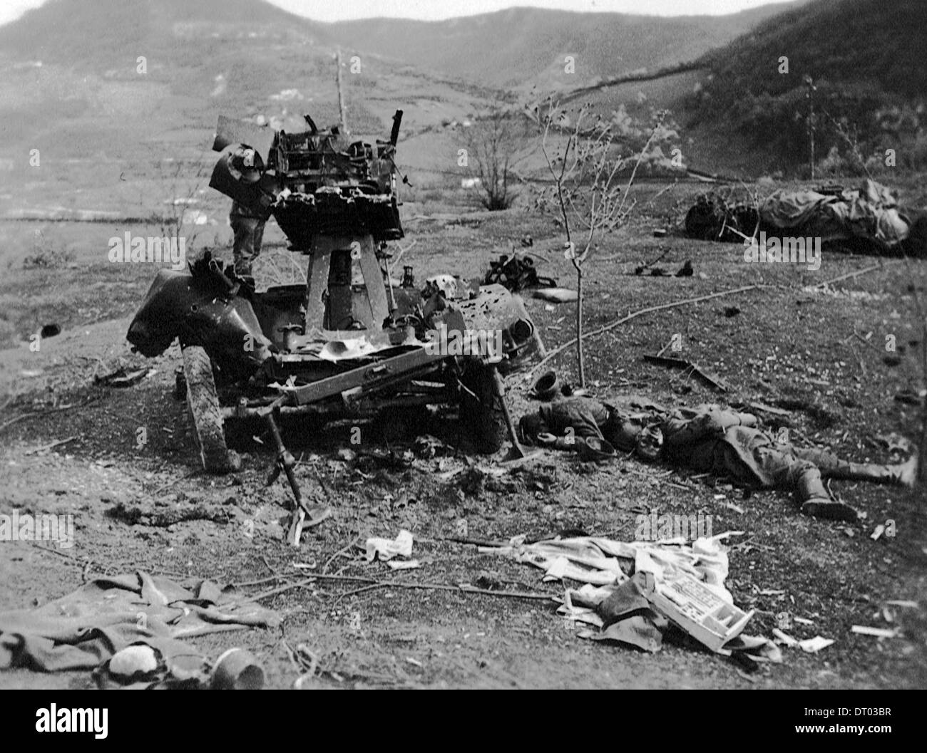 Tués dans les Balkans Enemys Yougoslavie 1941 Banque D'Images