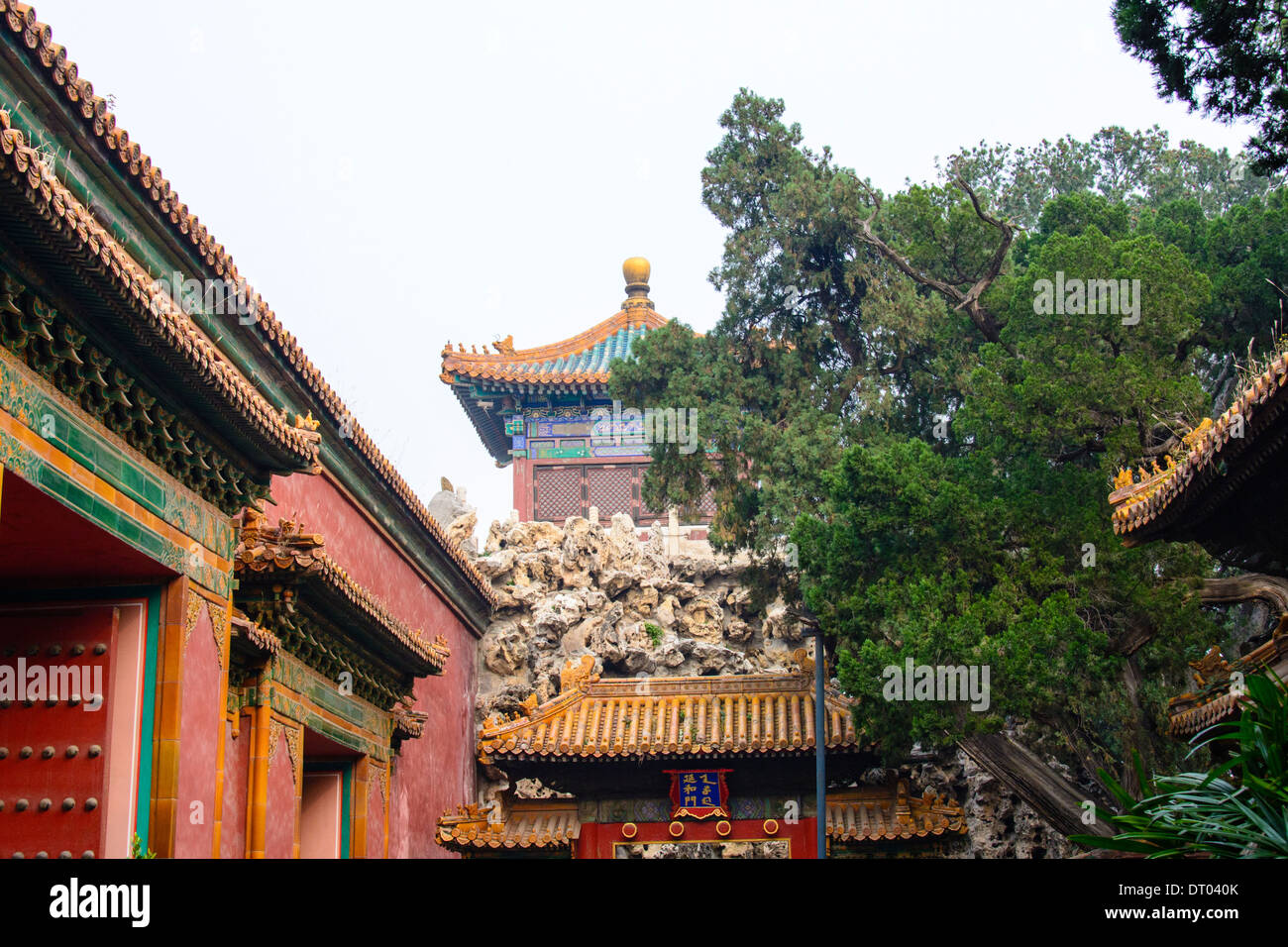La Chine, Beijing, Yonghegong Lama Temple Banque D'Images