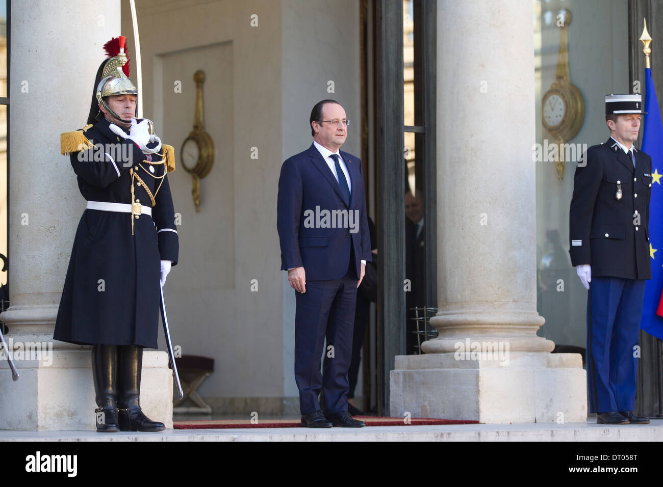 Palais de l'Elysée, résidence officielle du Président de la République française, Rue du Faubourg Saint-Honoré, Paris, France Banque D'Images