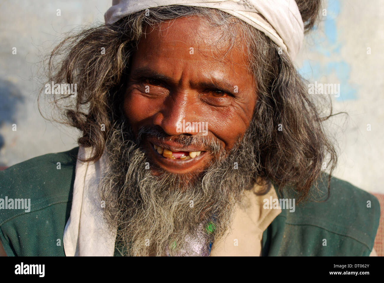 Mendiant musulman smiling ( Inde) Banque D'Images