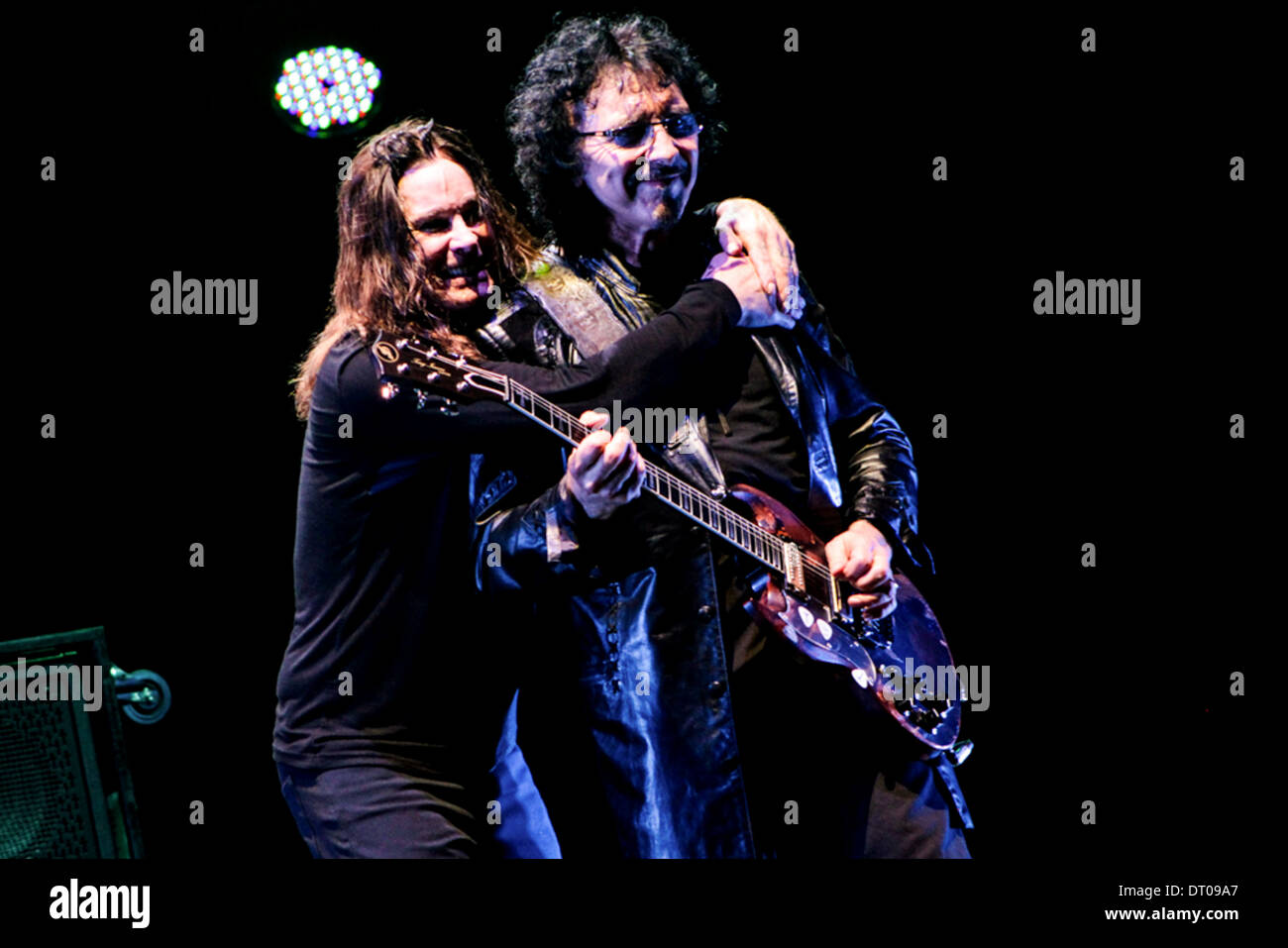 Ozzy Osbourne et Tommy Iommi se produit à Rio de Janeiro lors du 13ème tour du Black Sabbath Banque D'Images
