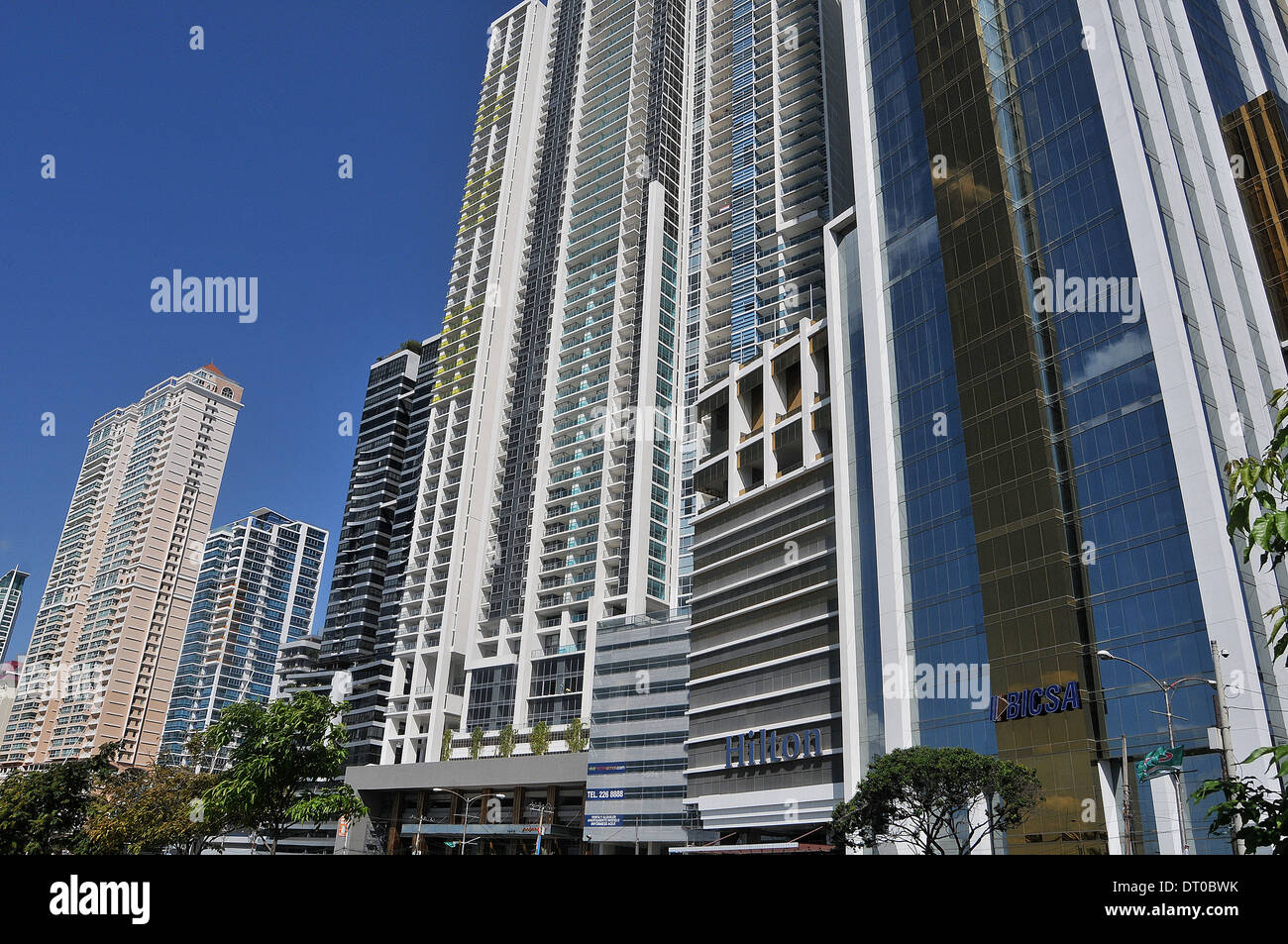 Tours modernes, Miramar, Panama, Panama Banque D'Images