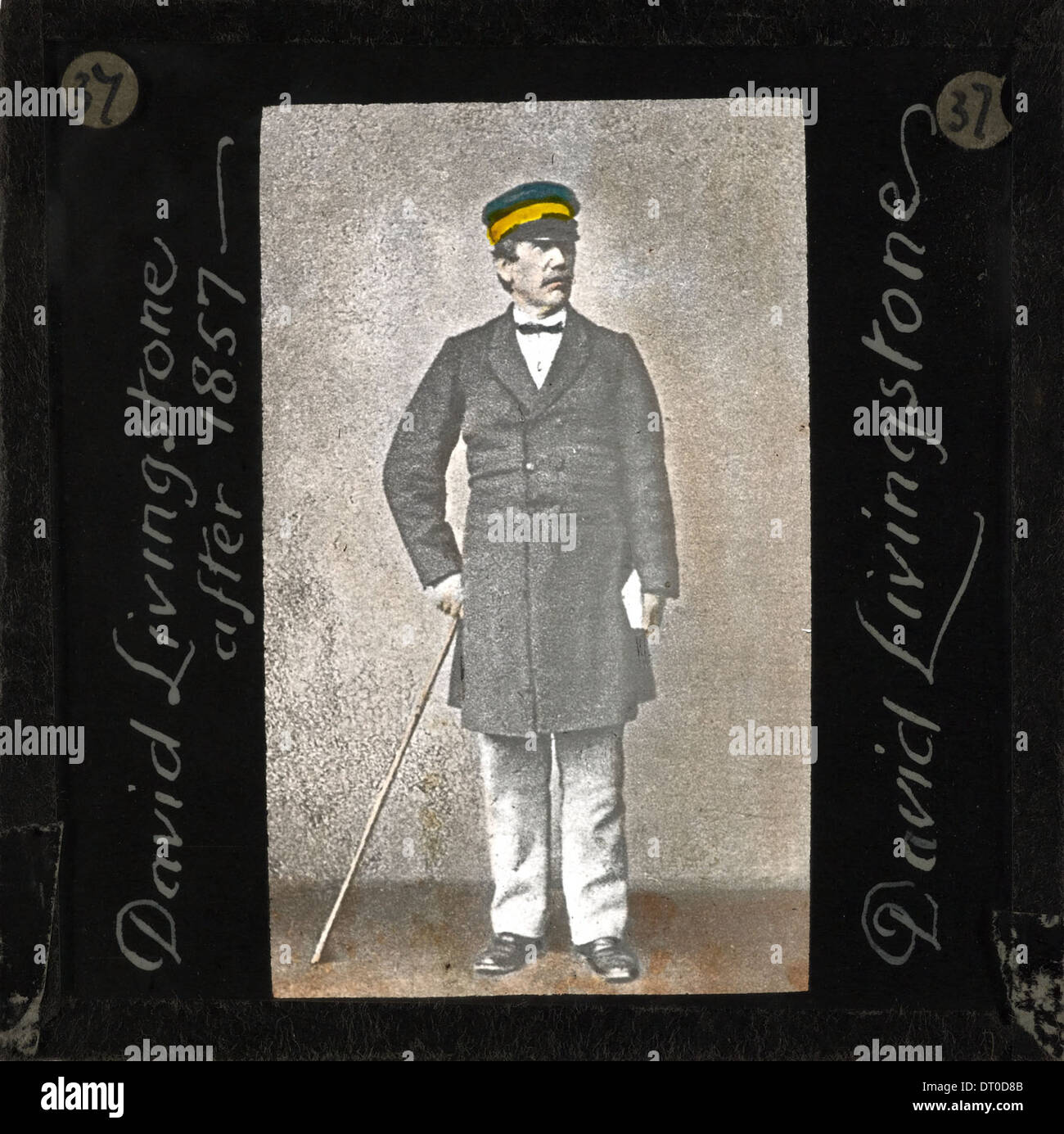 Une photographie de David Livingstone, prise après 1857, le montrant peut-être dans les étapes ultérieures de ses explorations africaines ou de son travail missionnaire. Banque D'Images