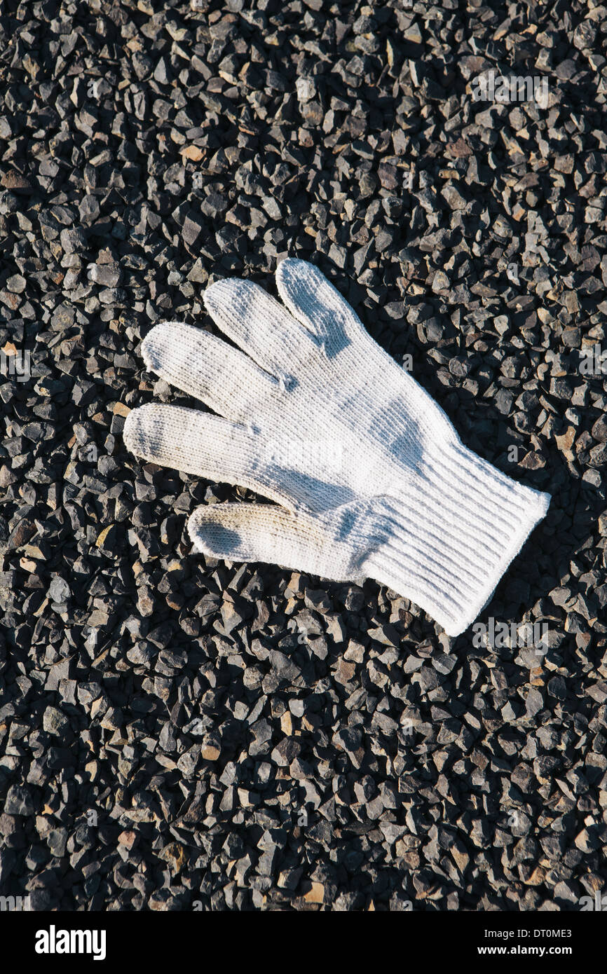 Washington USA gant blanc jeté sur le sol Banque D'Images