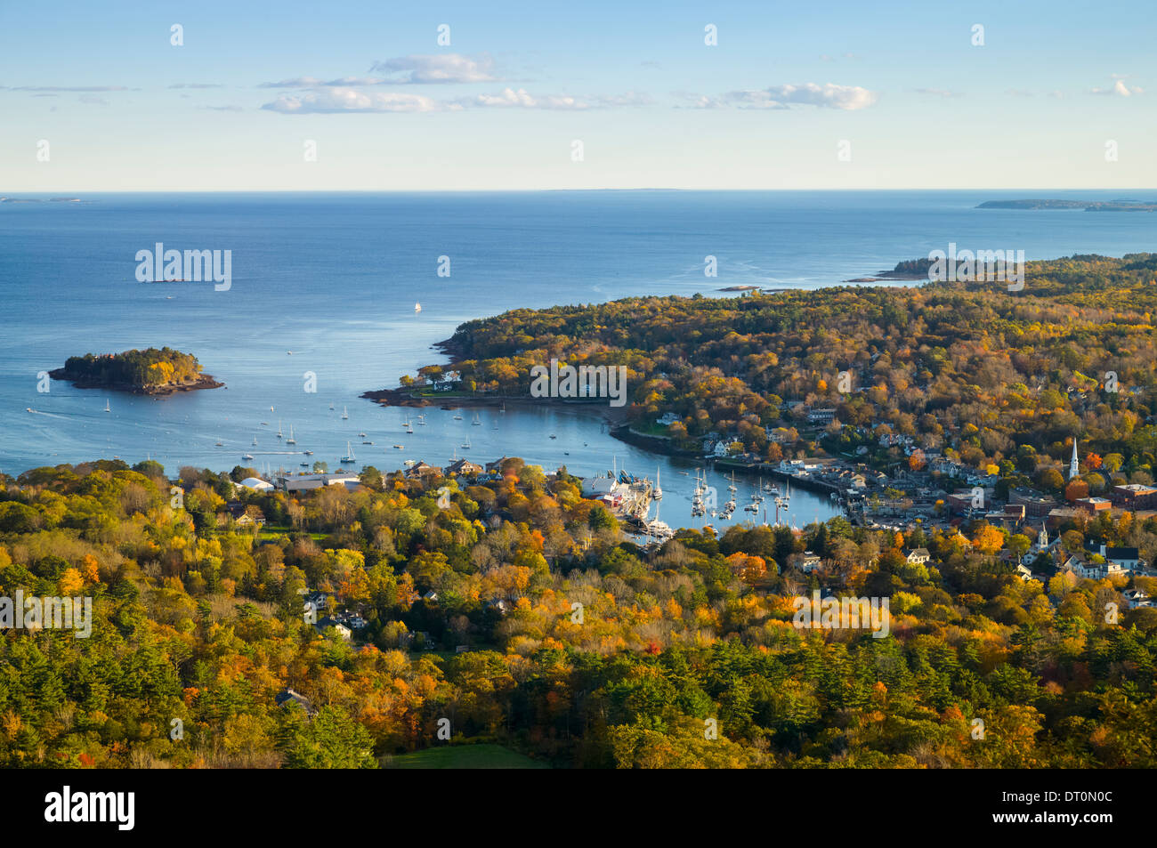 Vue sur la baie de Camden Maine Banque D'Images