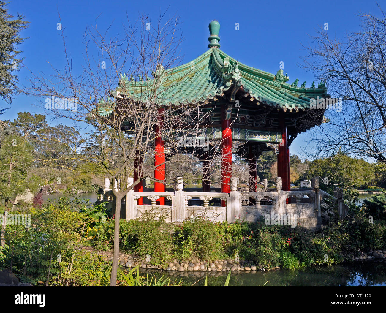 La Pagode Chinoise, Stow Lake, Golden Gate Park, Banque D'Images