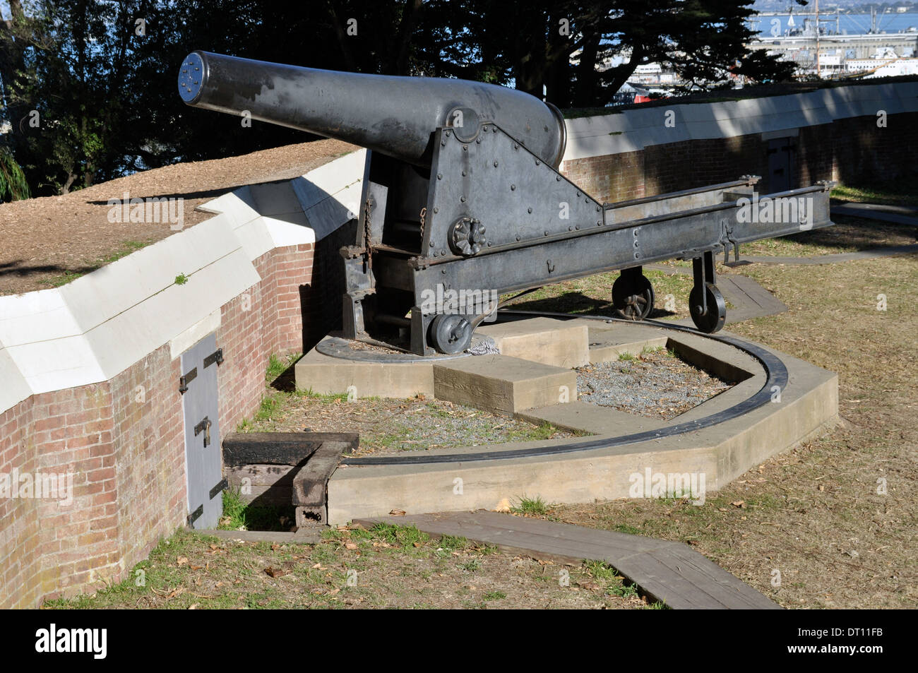 Canon batterie au Fort Mason, San Francisco Banque D'Images