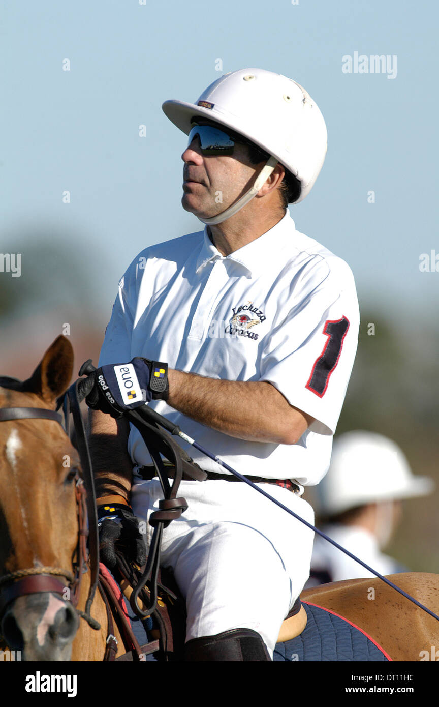 Victor Vargas, joueur de polo Polo Club Palm Beach, Floride Polo Club Banque D'Images