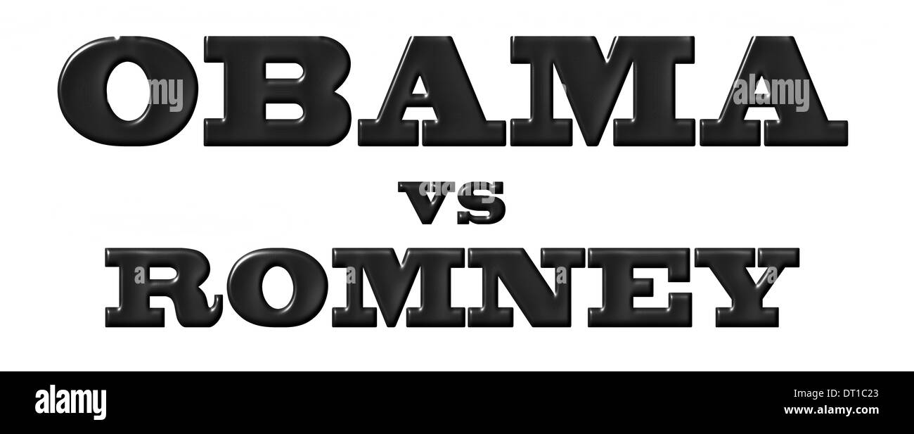 Obama vs Romney Banque D'Images