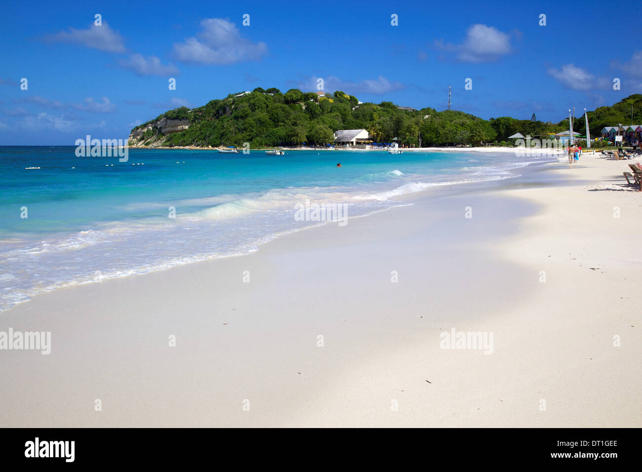 Long Bay, plage, Antigua, Iles sous le vent, Antilles, Caraïbes, Amérique Centrale Banque D'Images