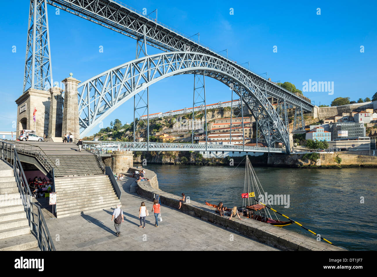 Ponte Dom Luis I Pont sur le fleuve Douro, site du patrimoine mondial de l'Unesco, Porto, Portugal, Europe Banque D'Images