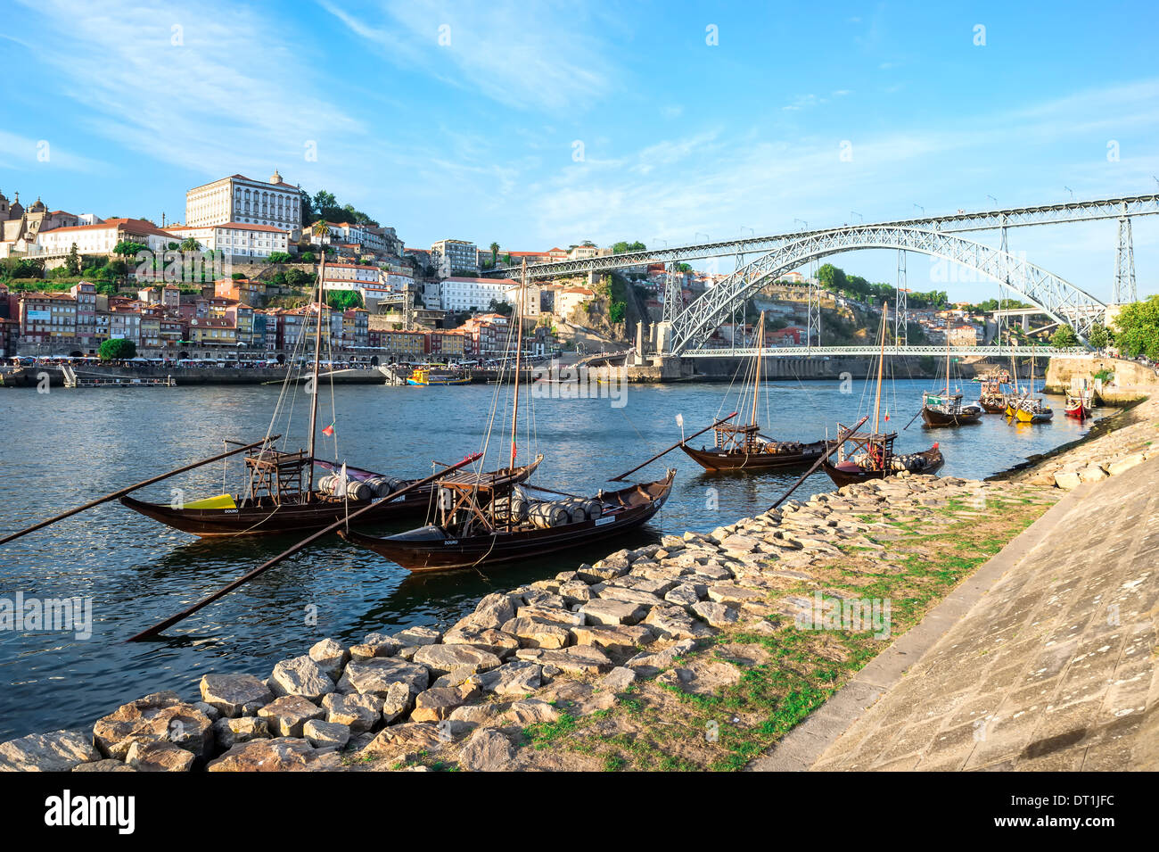 Ponte Dom Luis I Pont sur le fleuve Douro, site du patrimoine mondial de l'Unesco, Porto, Portugal, Europe Banque D'Images
